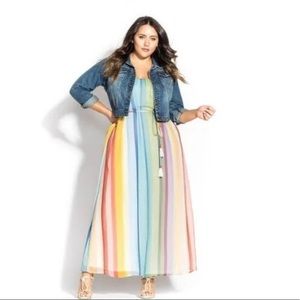 Gelato Stripe Maxi Dress
